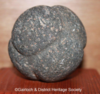 Carved stone ball in Gairloch Museum (image copyright Gairloch & District Heritage Society)