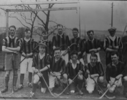 Old photograph of shinty team