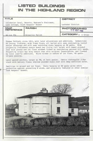 Caledonian Canal, Neptune's Staircase, Lock Cottage.jpg