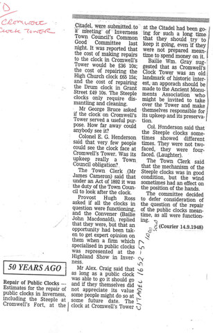 Cromwell's Clock Tower - Inv Courier article.jpg