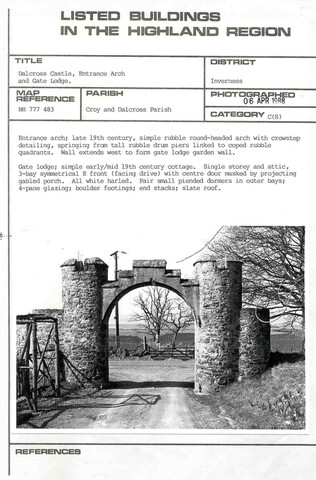 Dalcross Castle, Entrance Lodge and gates.jpg