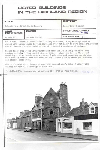 Golspie, Main Street, Co-op Drapery.jpg