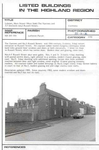 Lybster, The Yarrows and 3-7 Russell Street.jpg