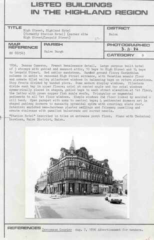 Nairn, High Street, Highland Hotel.jpg