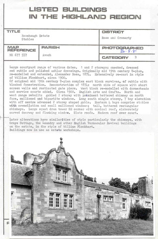 Rosehaugh estate, Stables.jpg
