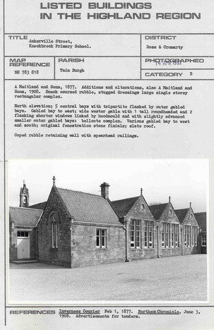 Tain, Ankerville Street, Knockbreck Primary School.jpg