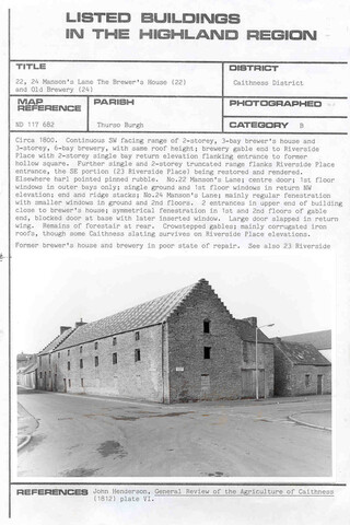 Thurso, Manson's Lane, Brewery.jpg