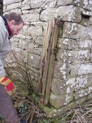 07. Wooden post fixed to front right hand corner.JPG
