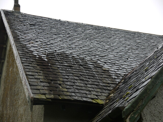 EHG5246_15 South Laggan Church_South Gable End and East Facing Roof with Gulley to Porch.JPG